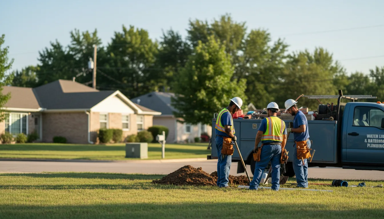 Residential water line and bathroom plumbing service in Lebanon, SD